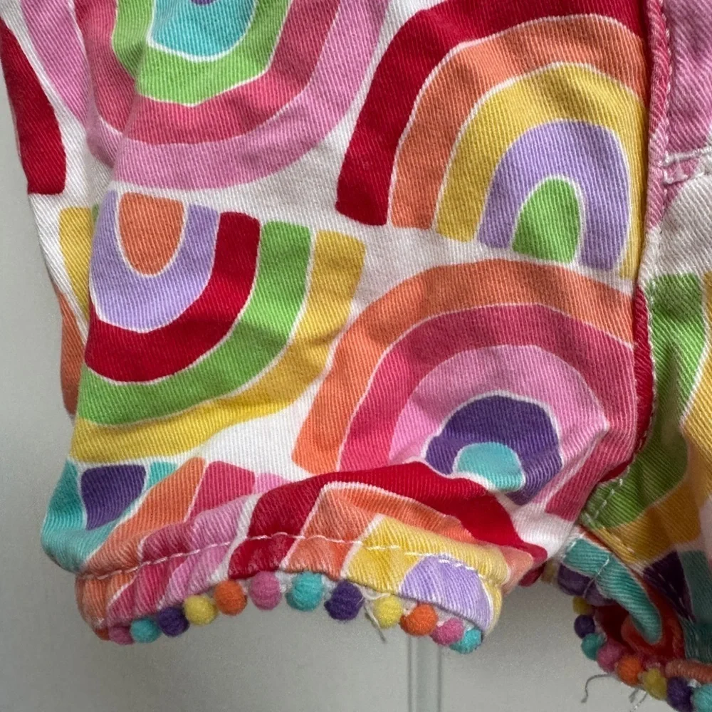 The Children’s Place 18-24M Girls Rainbow Frill Shorts with Pockets